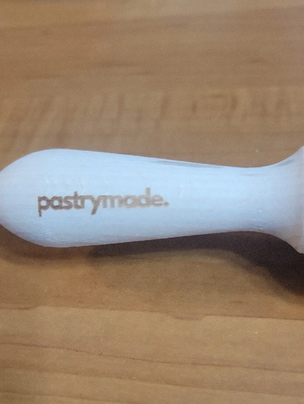 Pastry Embossed Wooden Rolling Pin - Light Natural Wood Sheep Design